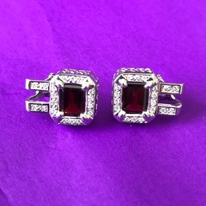 Square stone earrings